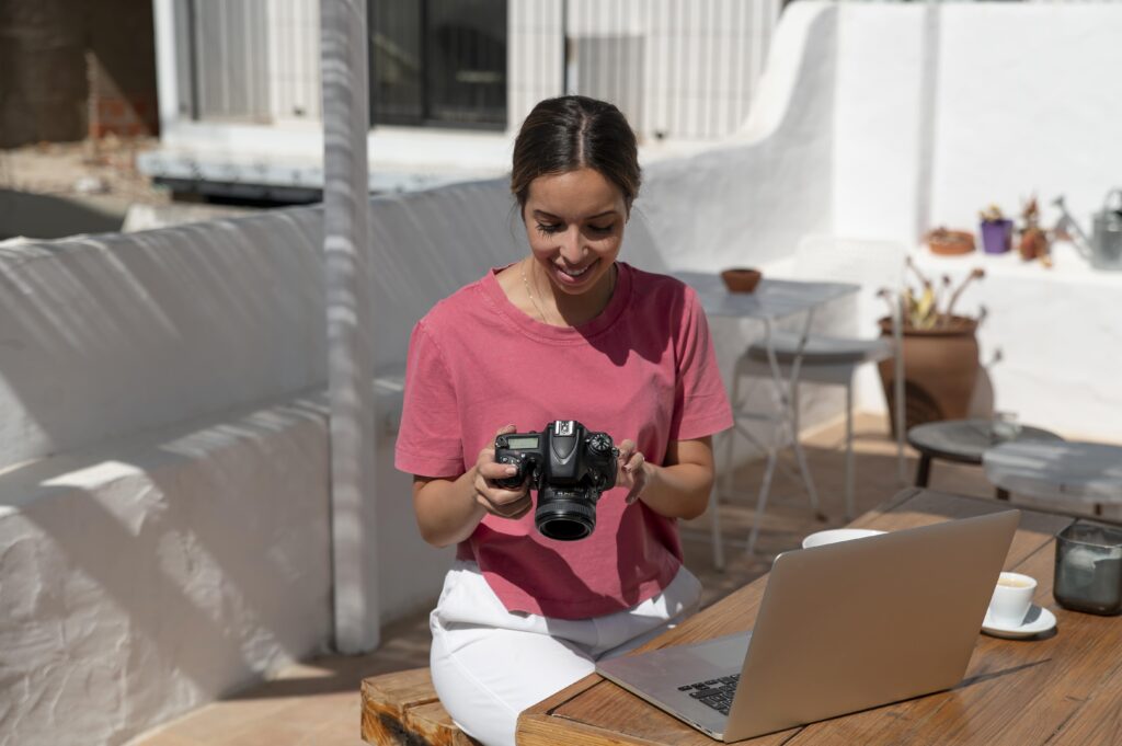 young woman traveling without covid