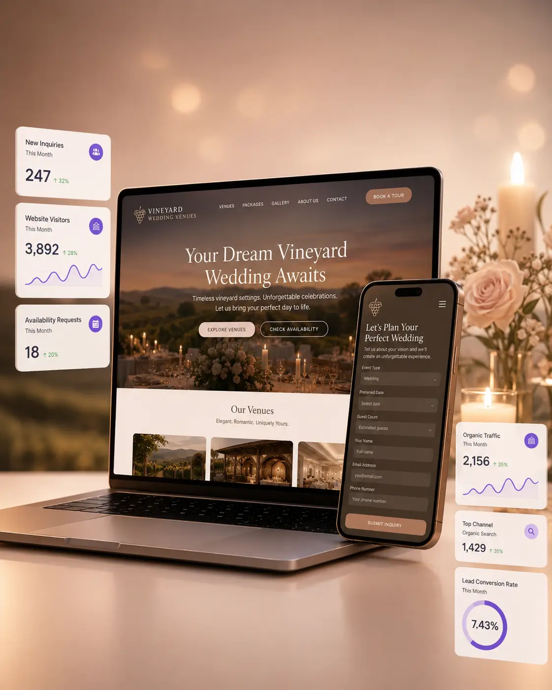 Vineyard wedding venue on the North Fork of Long Island
